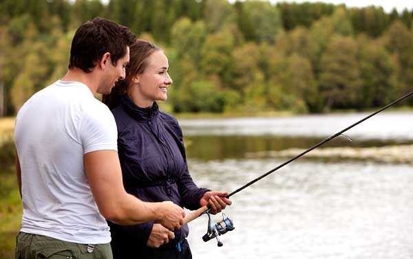 Man and Woman Fishing